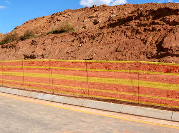 Orange Plastic Woven Mesh